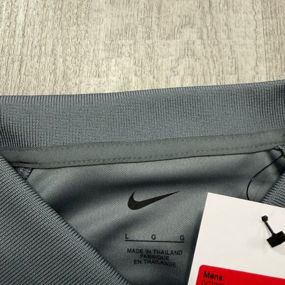 NWT Nike Dri-FIT Micro Pique 2.0 Polo Shirt Large Golf Golfing Gray DC1963-065 - Picture 4 of 8